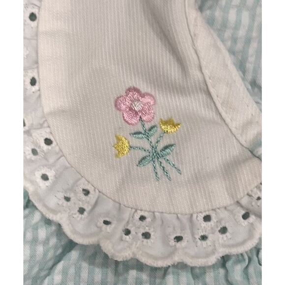 A Little Angel Baby Dress Peter Pan Collar Vintage 3-6 Mon Duck &Flower Patch I9 - Picture 7 of 9